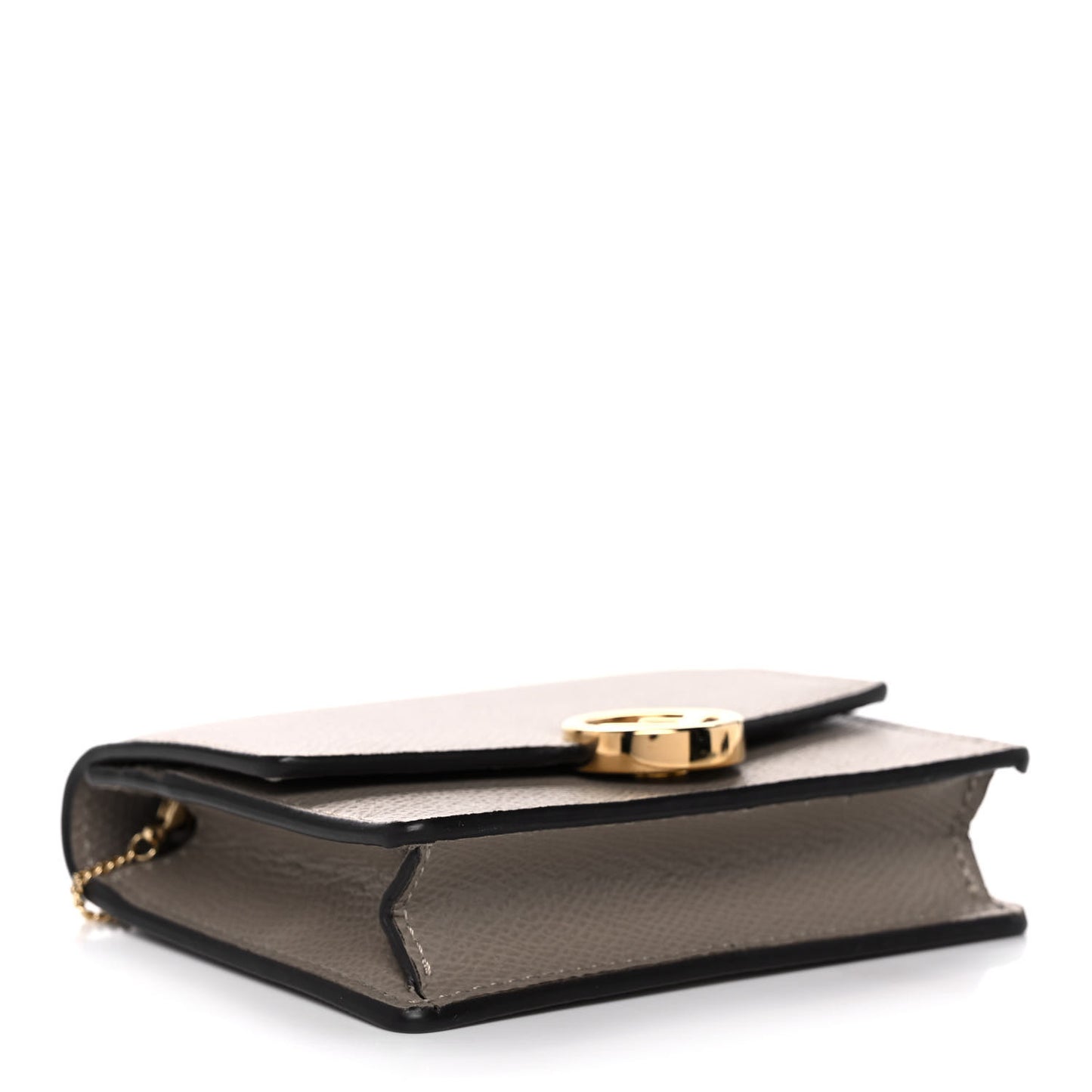 Vitello Cruise F is Fendi Geometric Flap Wallet on Chain Tortora