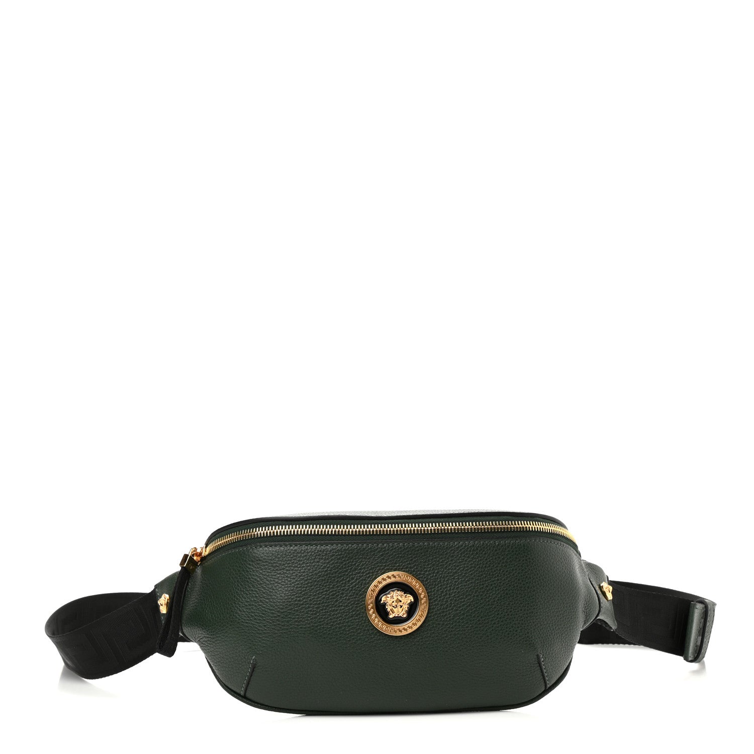 Versace Grained Calfskin Vanitas Medea Belt Bag Green 1 of 8