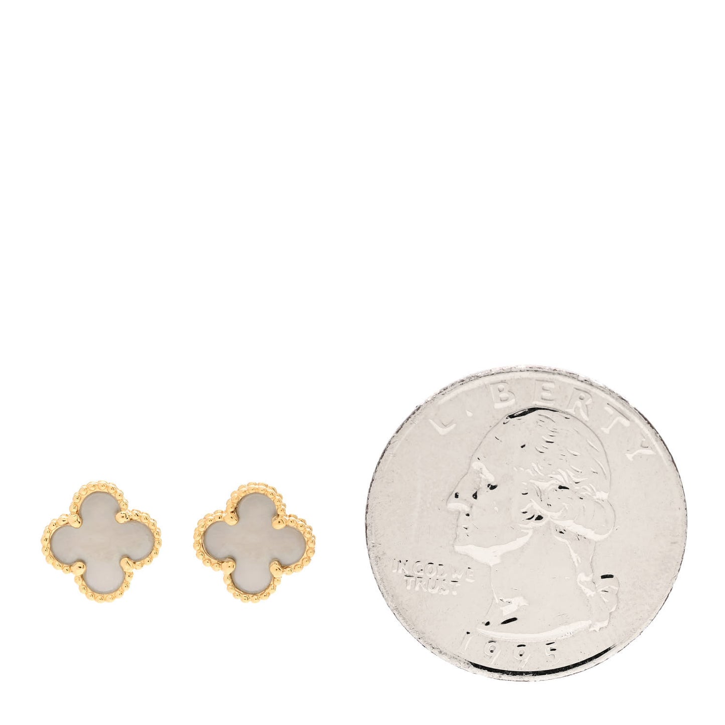 18K Yellow Gold Mother of Pearl Sweet Alhambra Earrings