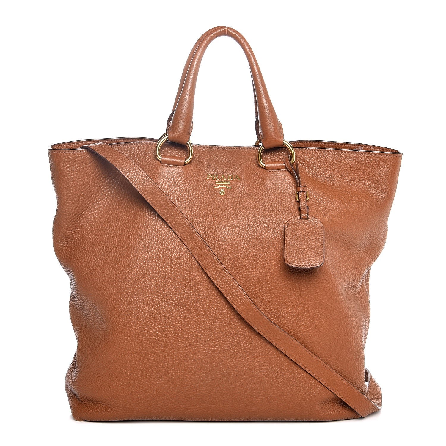 Prada Vitello Daino Shopping Tote Brandy 1 of 15
