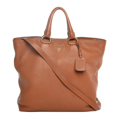 Prada Vitello Daino Shopping Tote Brandy 1 of 15