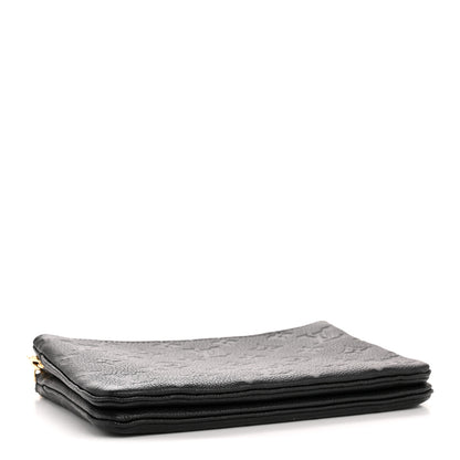 Louis Vuitton Empreinte Double Zip Pochette Black 4 of 10