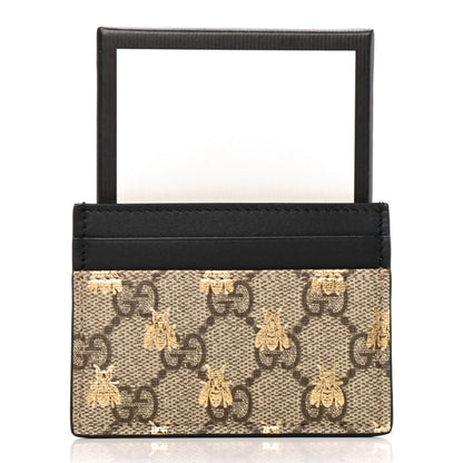 Gucci GG Supreme Monogram Bees Card Holder Black 7 of 7