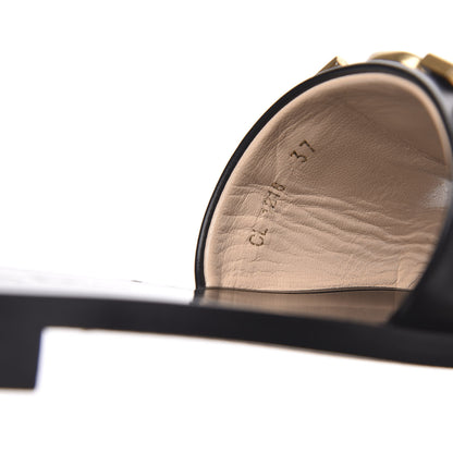 Christian Dior Calfskin Dio(r)evolution 10mm Slide Sandals 37 Black 8 of 9