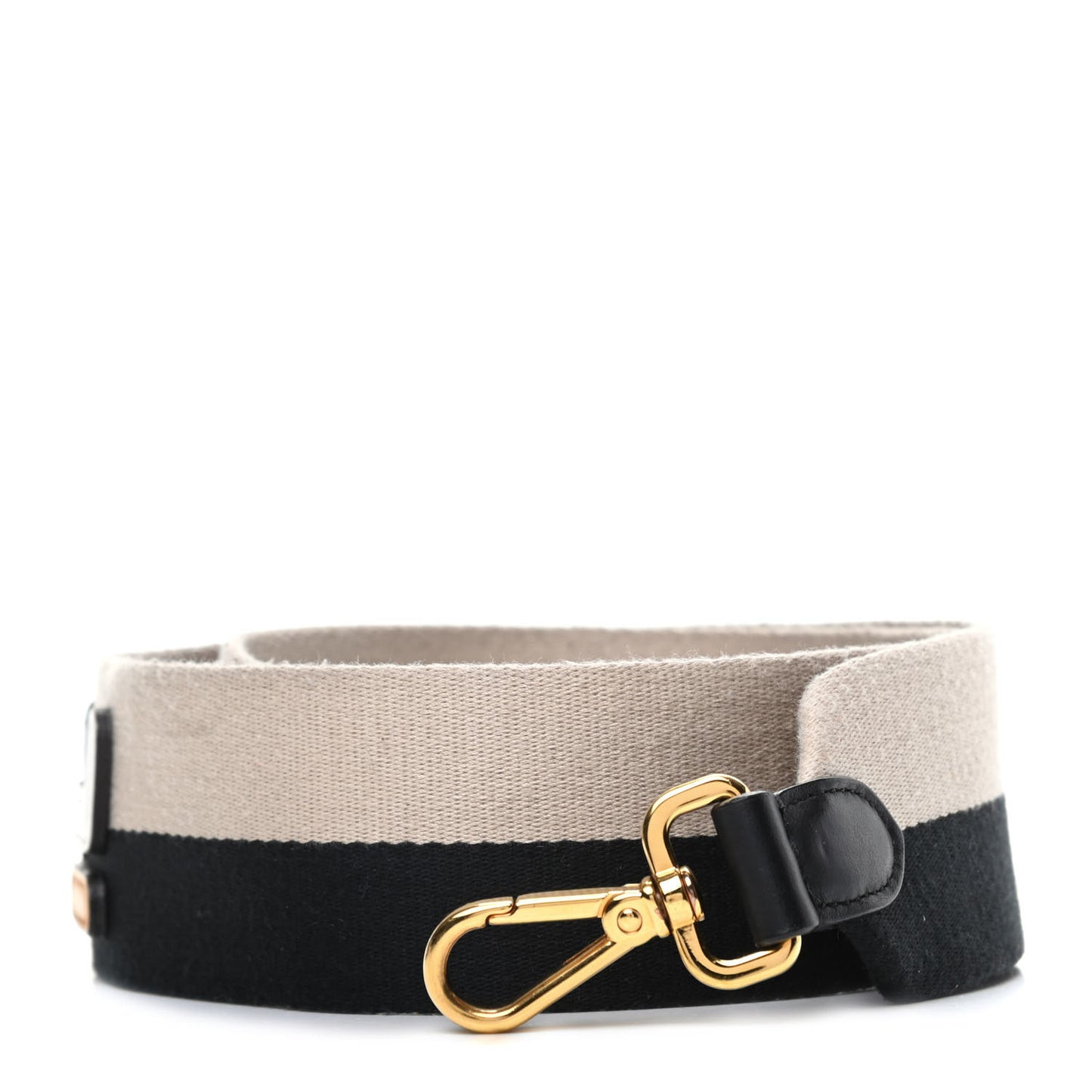 X FILA Canvas Calfskin Mania Strap You Beige Black