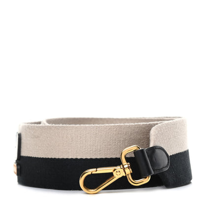 Fendi X FILA Canvas Calfskin Mania Strap You Beige Black 1 of 4