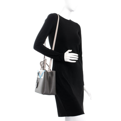 Fendi Vitello Elite Monster Eyes Studded Petite 2Jours Tote Carbone White Multicolor 2 of 7