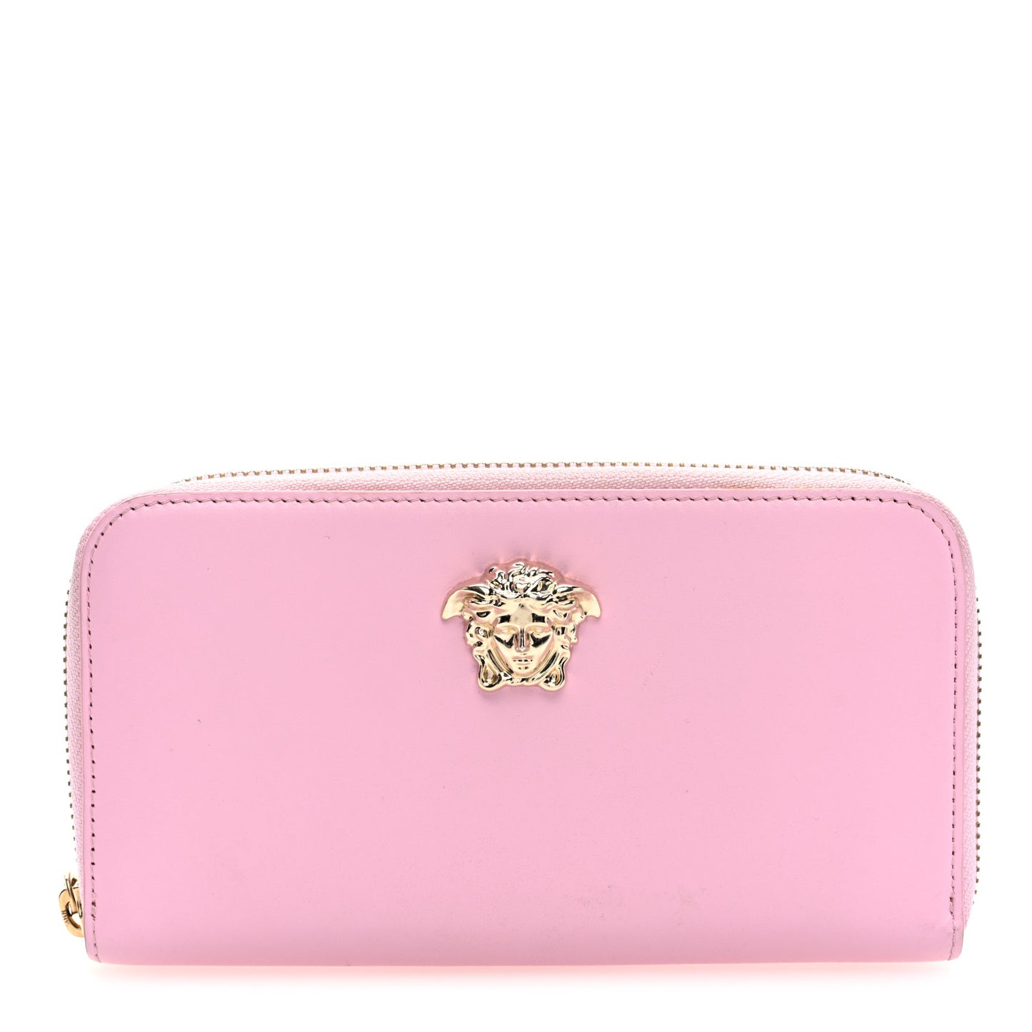 Vitello Palazzo Medusa Zip Around Wallet Pink