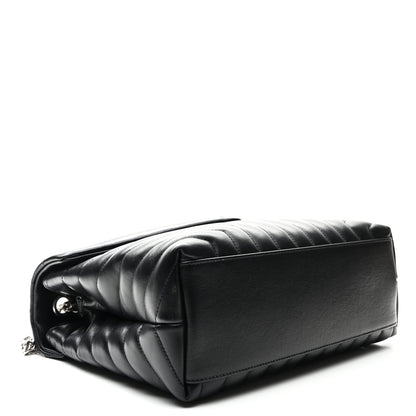 Saint Laurent Calfskin Y Quilted Monogram Medium Loulou Chain Satchel Black 4 of 9