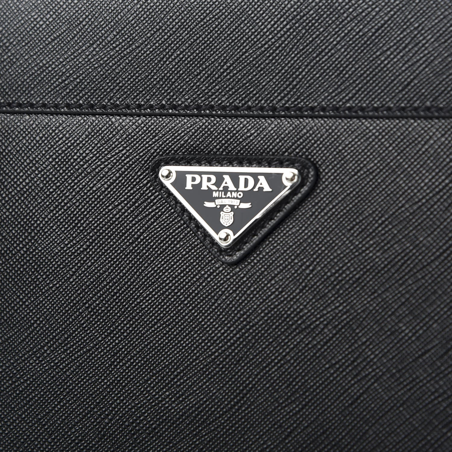 Prada Saffiano Travel Briefcase Black 8 of 9