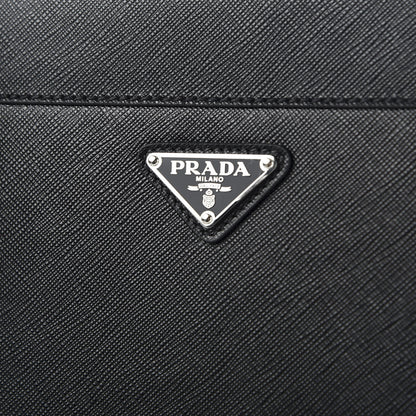 Prada Saffiano Travel Briefcase Black 8 of 9
