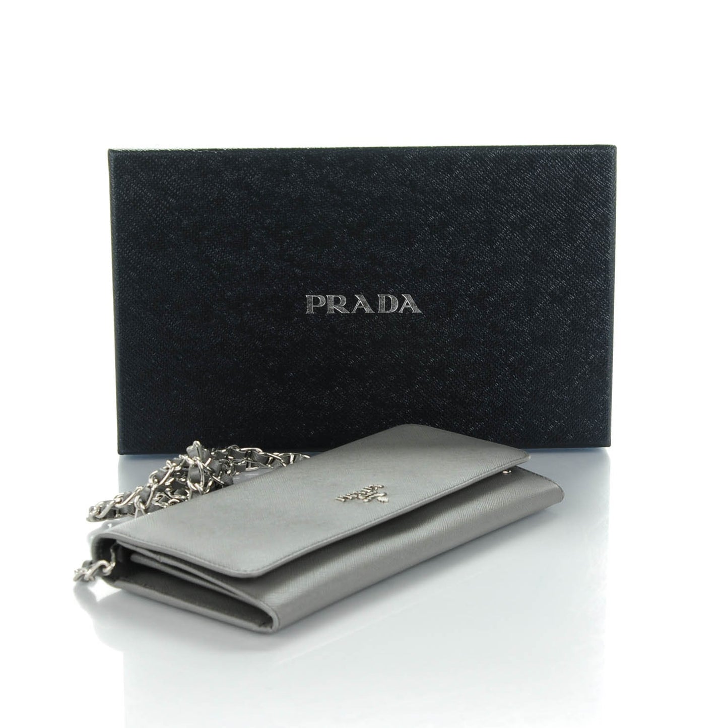 Saffiano Metal Oro Chain Wallet Marmo