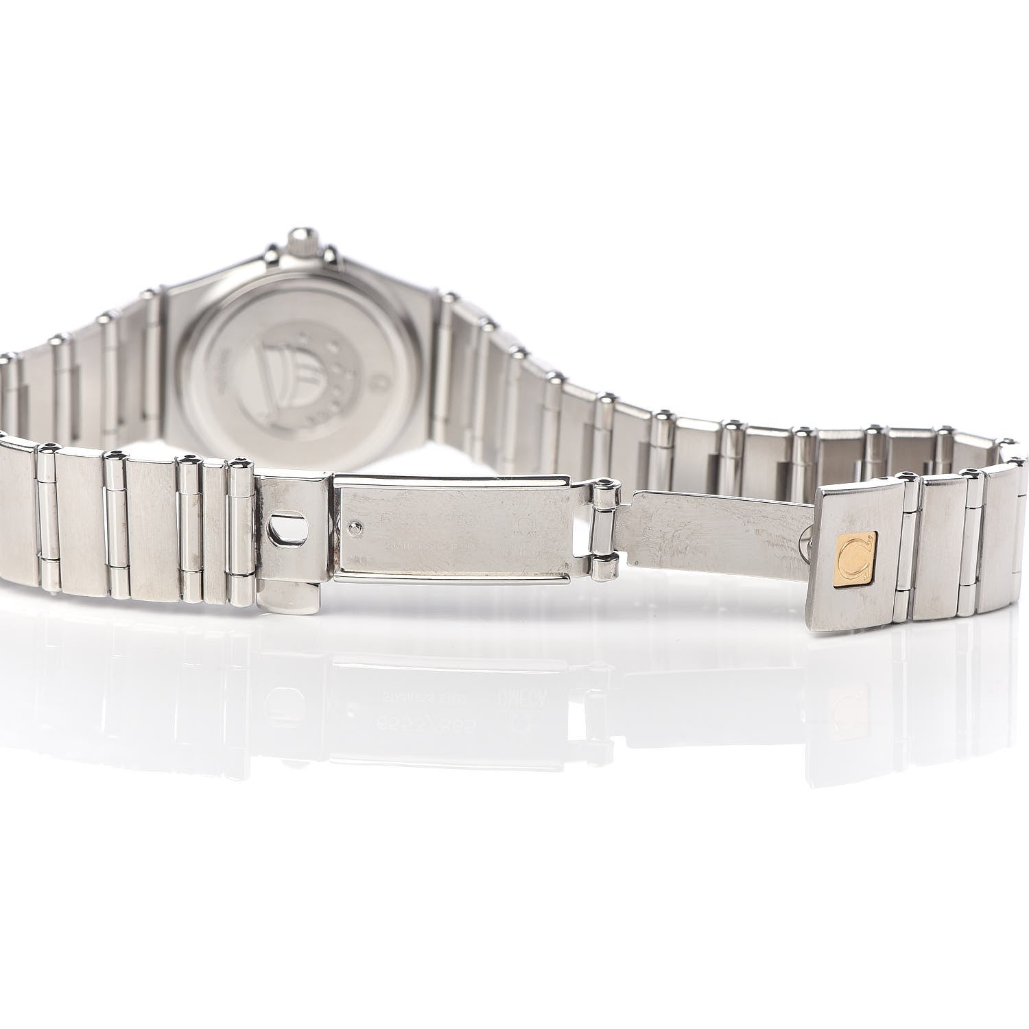 Omega Stainless Steel Diamond Bezel Mother of Pearl Multi Gemstone 22mm Constellation Iris Rainbow Quartz Watch 1460.79 6 of 8
