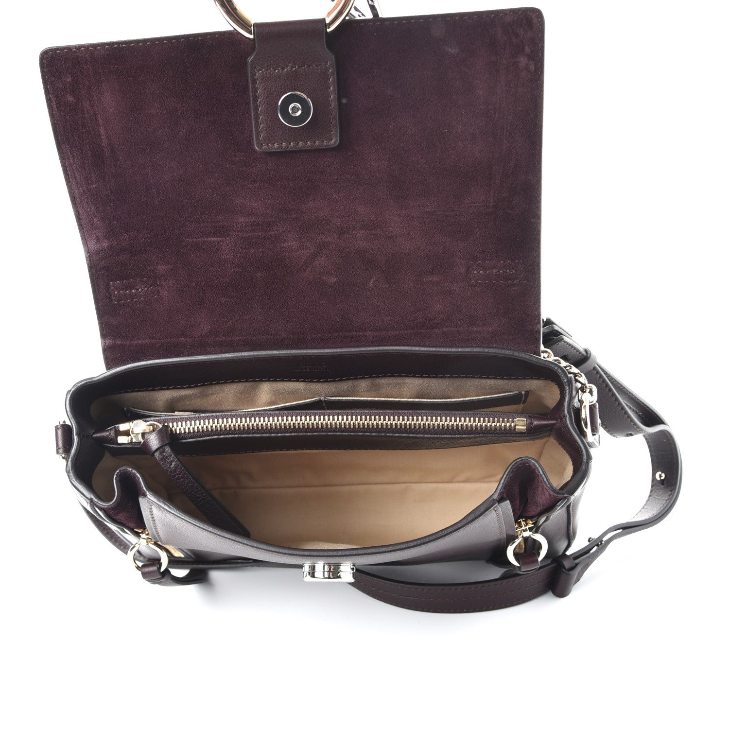 Chloe Calfskin Small Faye Day Shoulder Bag Carbon Brown 5 of 7