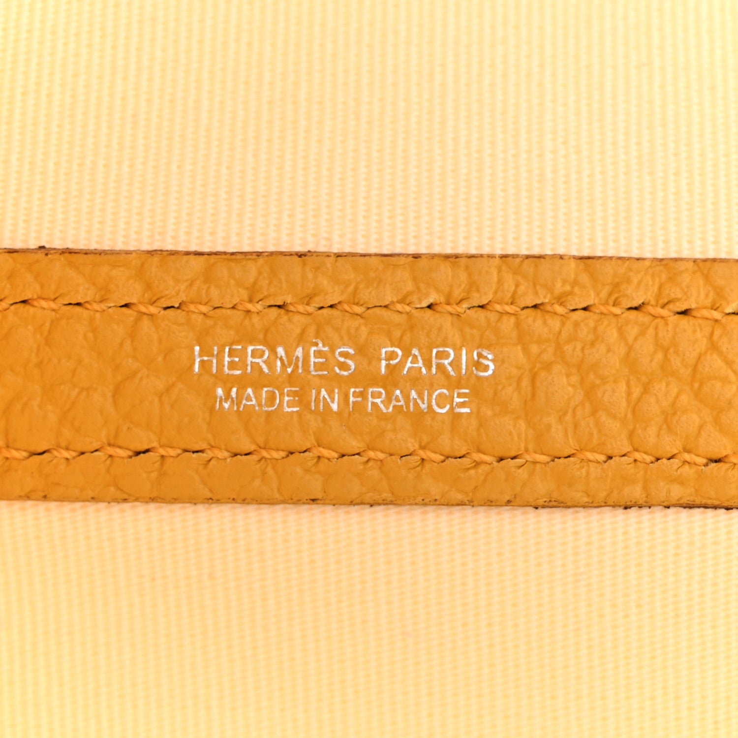 Hermes Toile Militaire Vache Country Garden Party 36 MM Tote Jaune Ambre 6 of 11