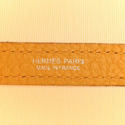 Hermes Toile Militaire Vache Country Garden Party 36 MM Tote Jaune Ambre 6 of 11