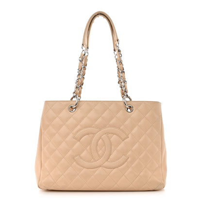 Chanel Caviar Quilted Grand Shopping Tote GST Beige Clair 1 of 14