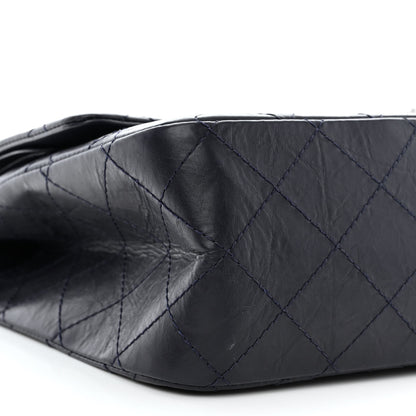 Chanel Aged Calfskin Quilted 2.55 Reissue 227 Flap Navy Blue 9 of 12