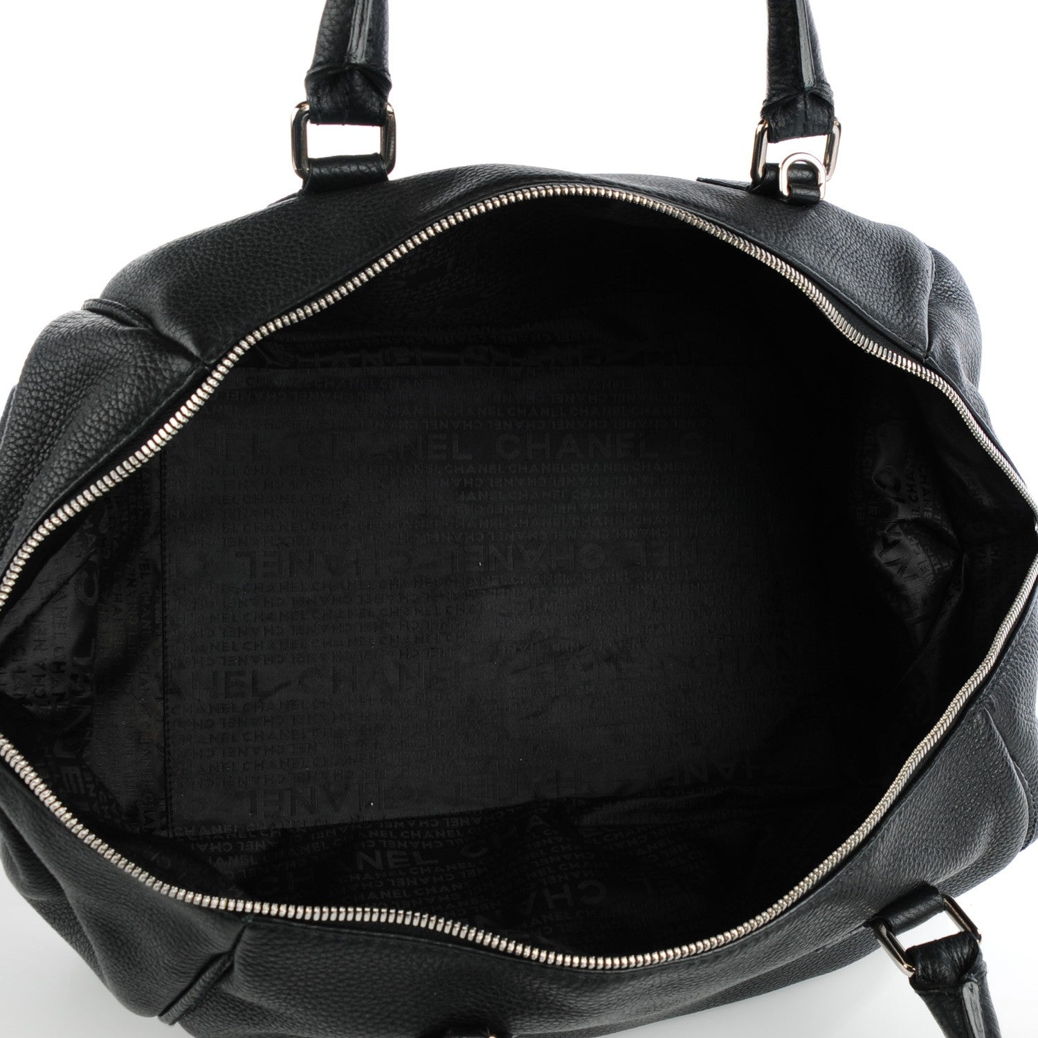 Chanel Grained Calfskin Duffel Bag Black 5 of 8