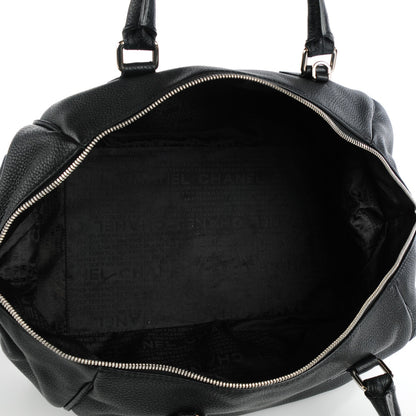 Chanel Grained Calfskin Duffel Bag Black 5 of 8