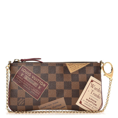 Louis Vuitton Damier Ebene Trunks Labels Pochette Milla MM 1 of 8