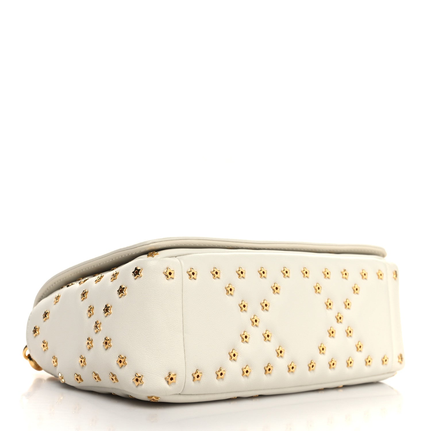 Christian Dior Calfskin Star Motif Macrocannage Mini Caro Bag Latte 4 of 10