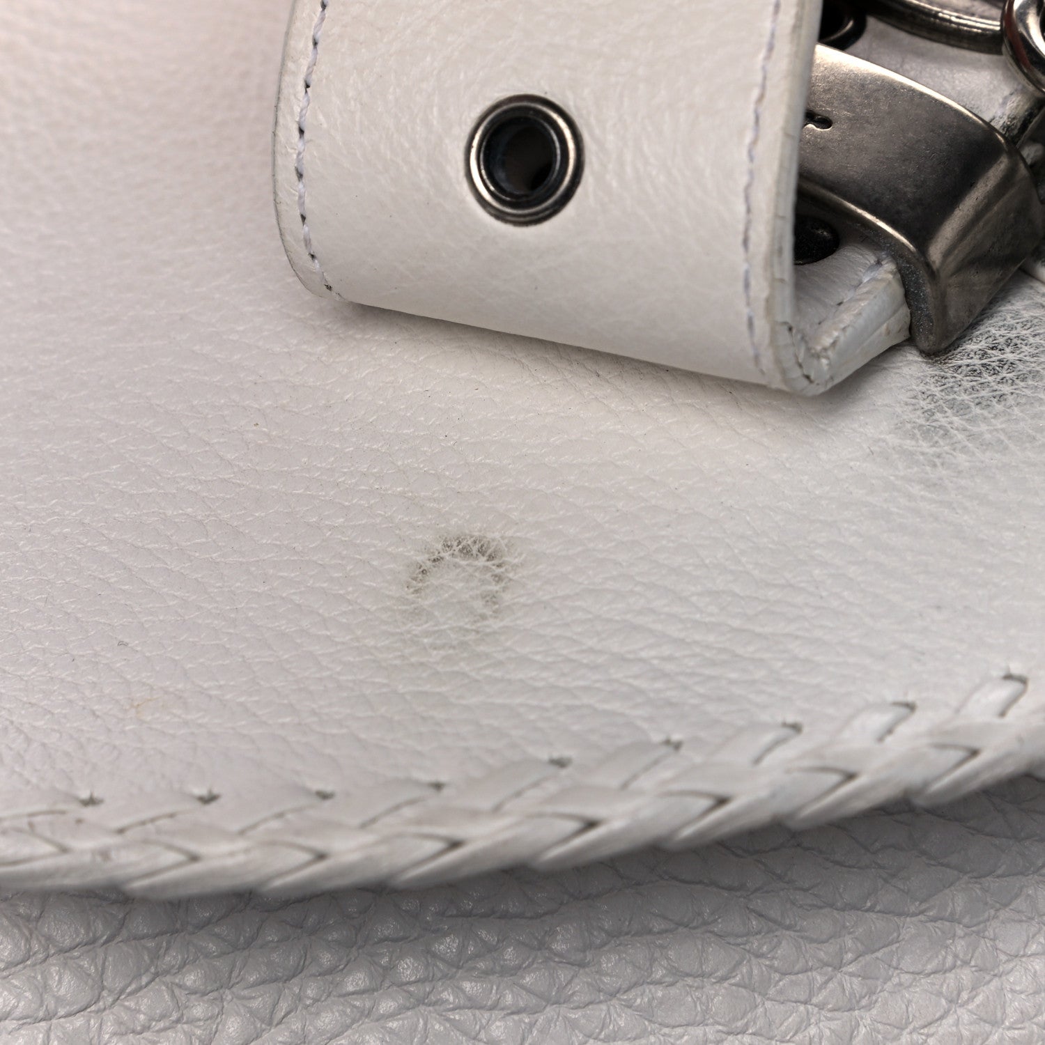 Christian Dior Calfskin Braided Gaucho Double Saddle Bag White 14 of 21