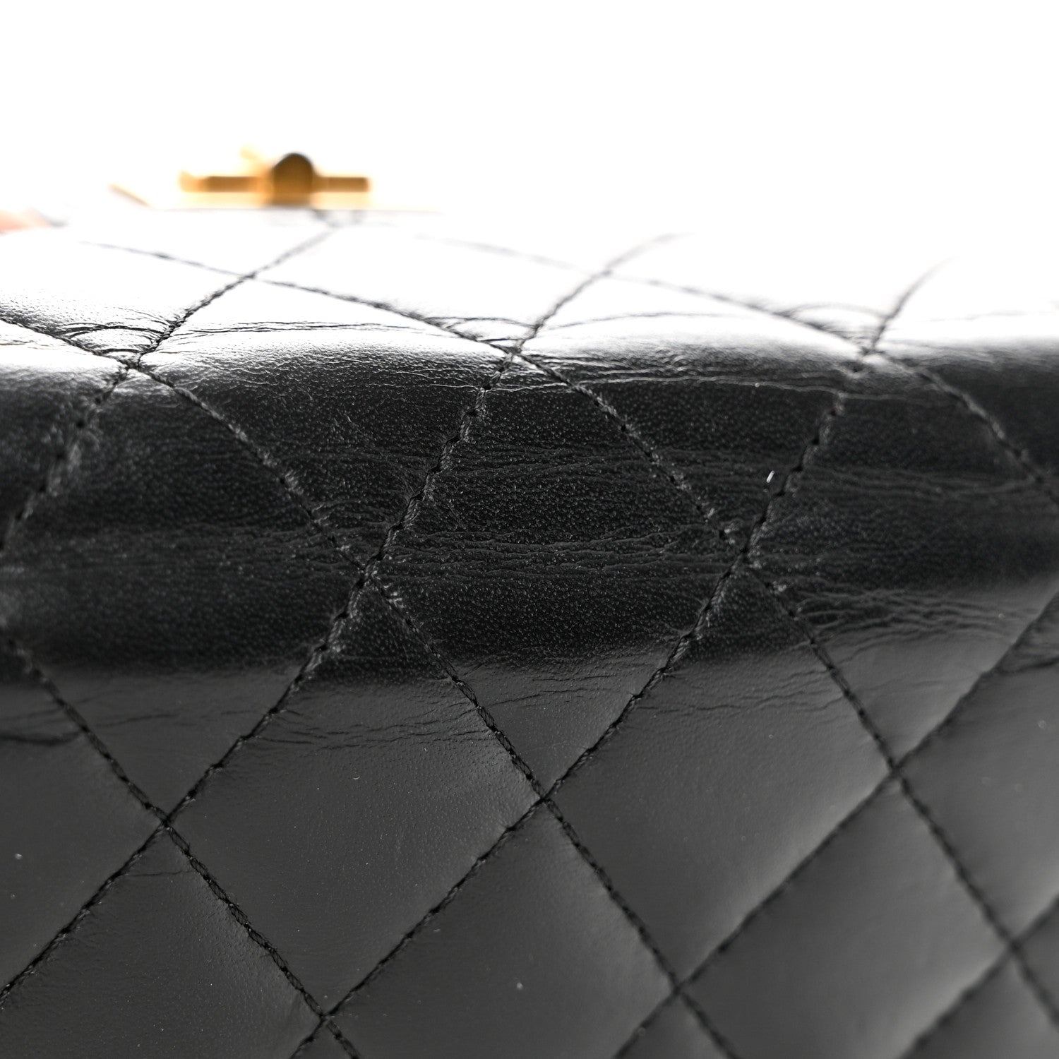 Chanel Aged Calfskin Quilted Reissue Flap Card Holder Black 9 of 11