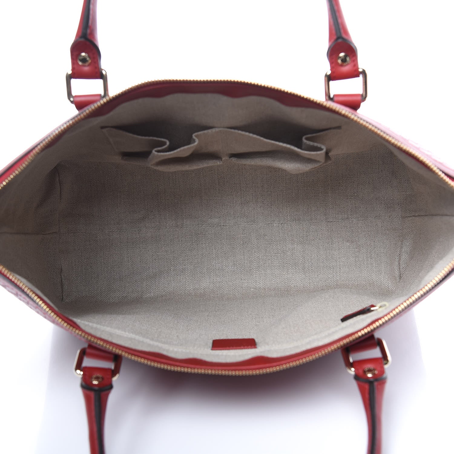 Gucci Soft Microguccissima Medium Zippered Satchel Rosso 5 of 10