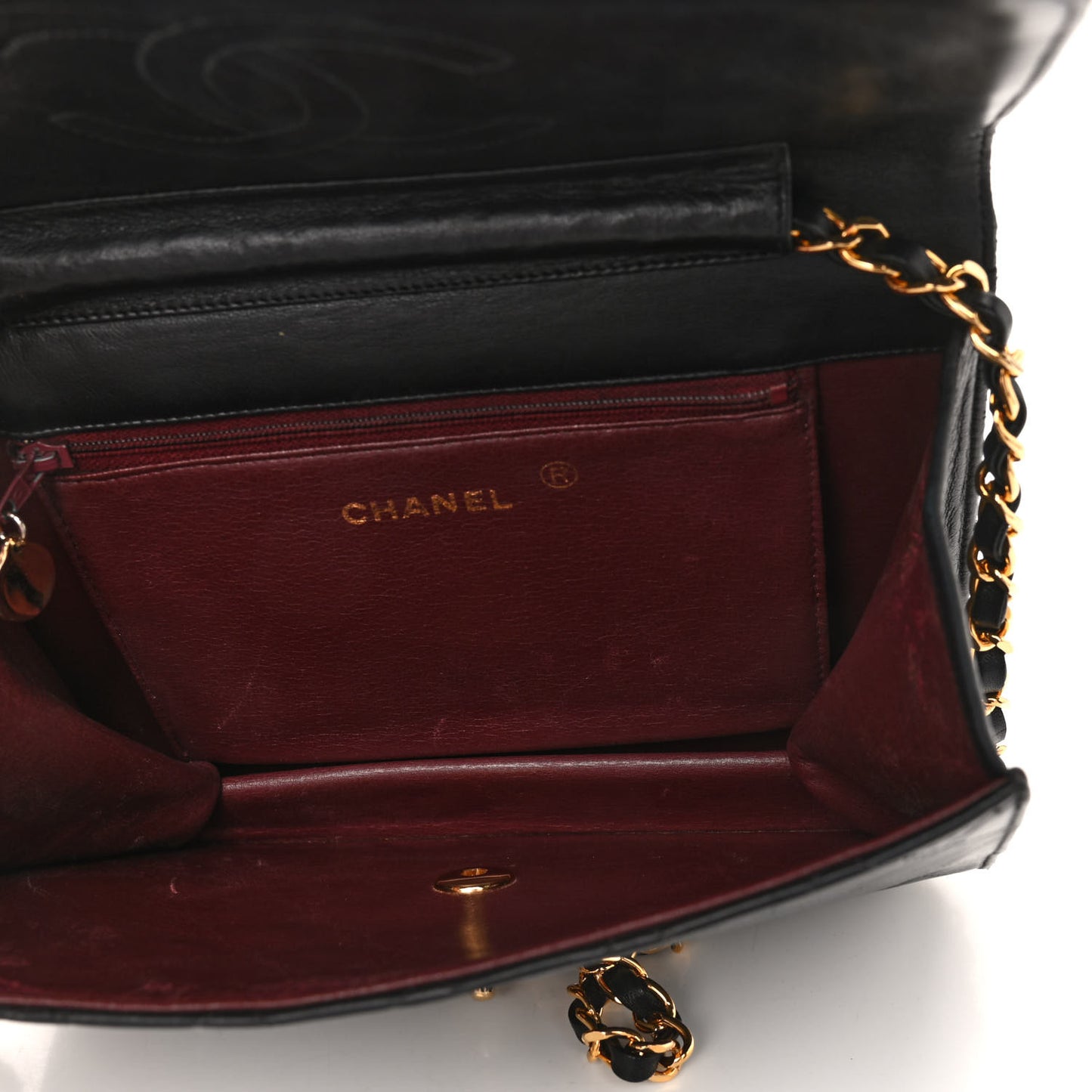Lambskin Quilted Single Flap Black