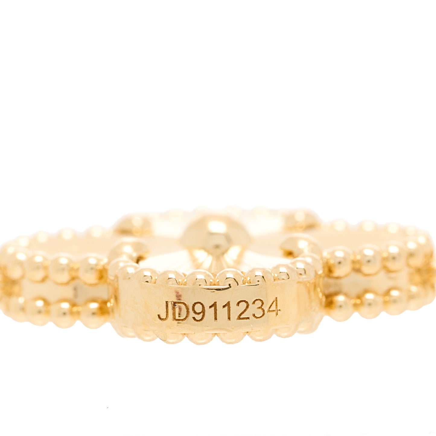 18K Yellow Gold 5 Motifs Guilloche Vintage Alhambra Bracelet