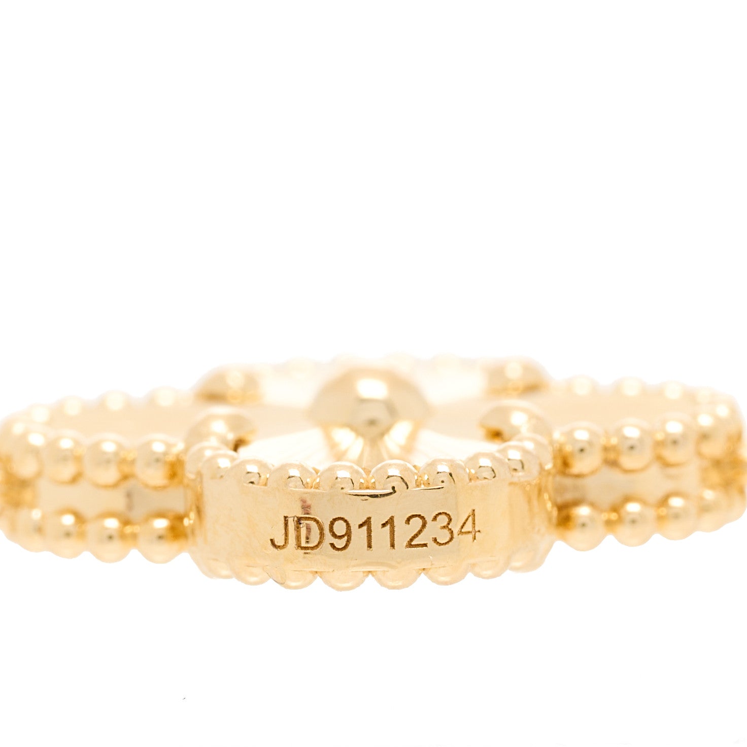 Van Cleef & Arpels 18K Yellow Gold 5 Motifs Guilloche Vintage Alhambra Bracelet 4 of 4