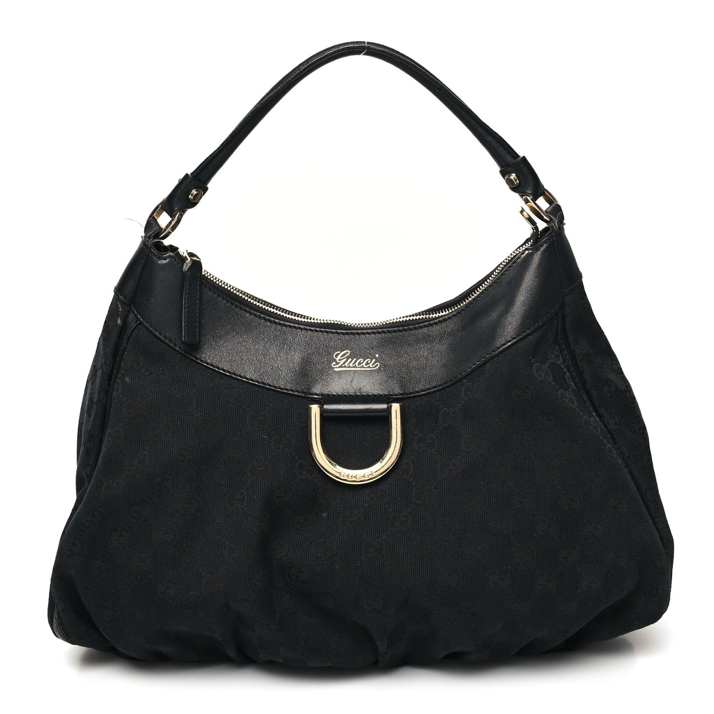 Monogram Large D Gold Ring Hobo Black