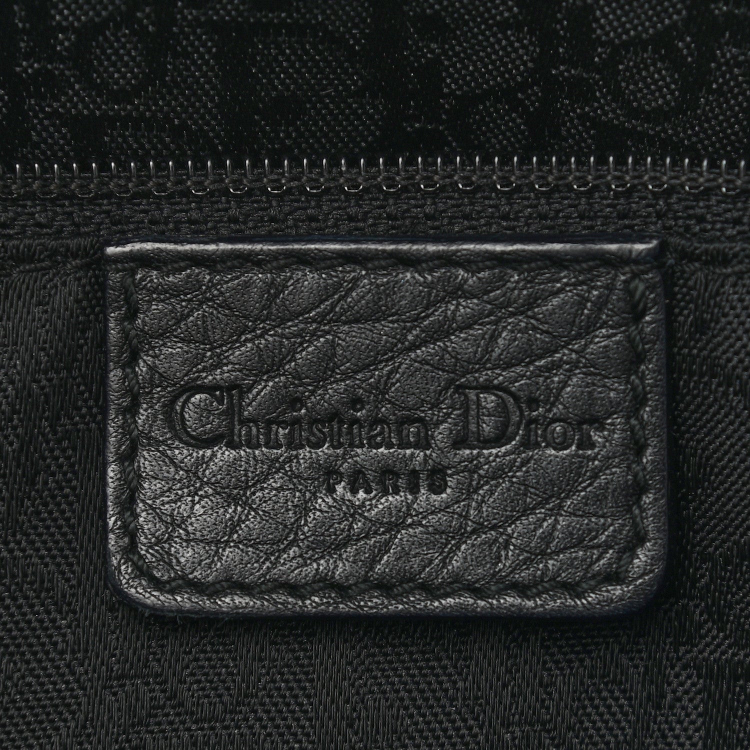 Christian Dior Calfskin Logo Charms Boston Black 6 of 13