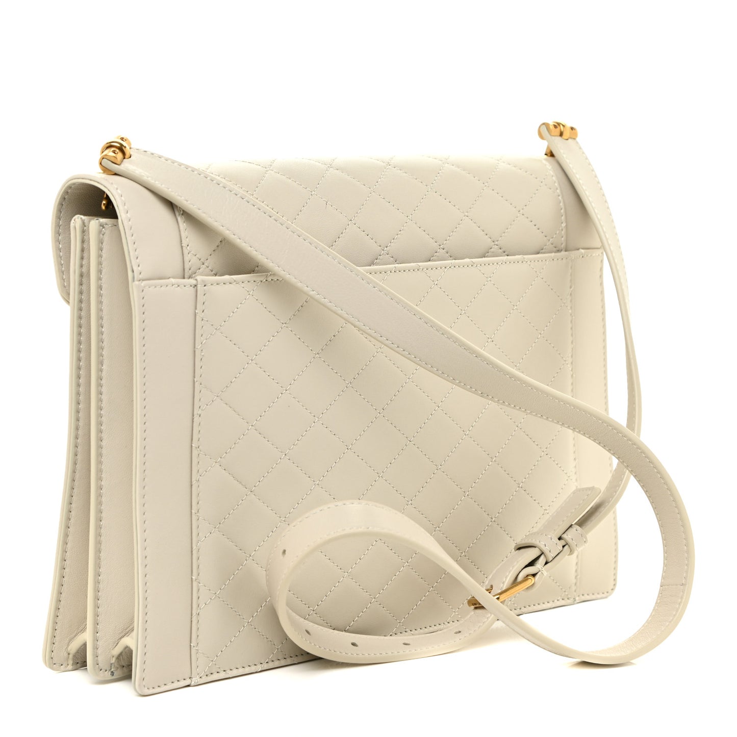 Lambskin Quilted Mini Gaby Satchel Blanc Vintage