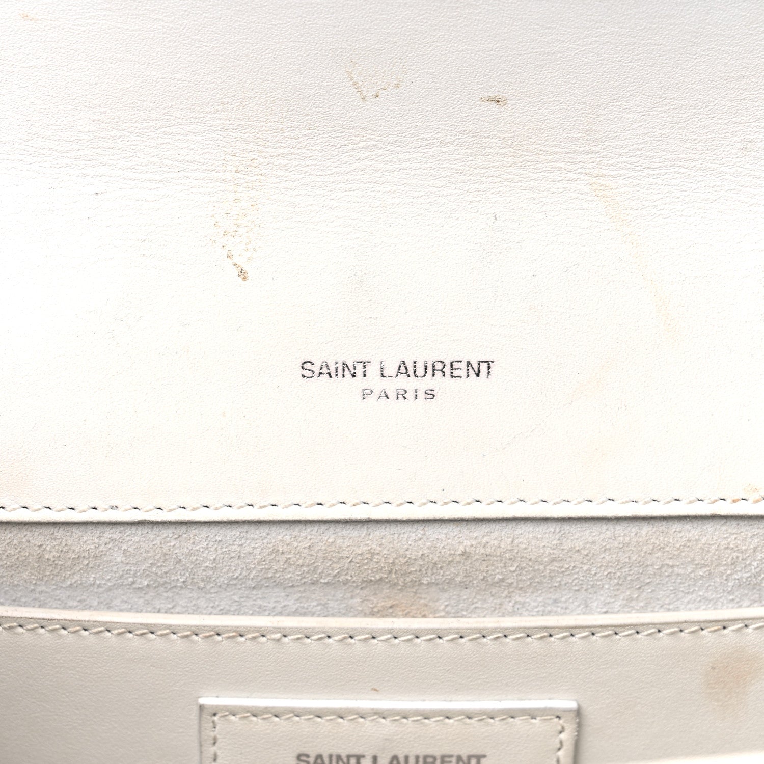 Saint Laurent Smooth Calfskin Medium Classic Monogram Kate Tassel Satchel White 6 of 21