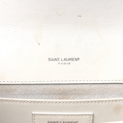 Saint Laurent Smooth Calfskin Medium Classic Monogram Kate Tassel Satchel White 6 of 21