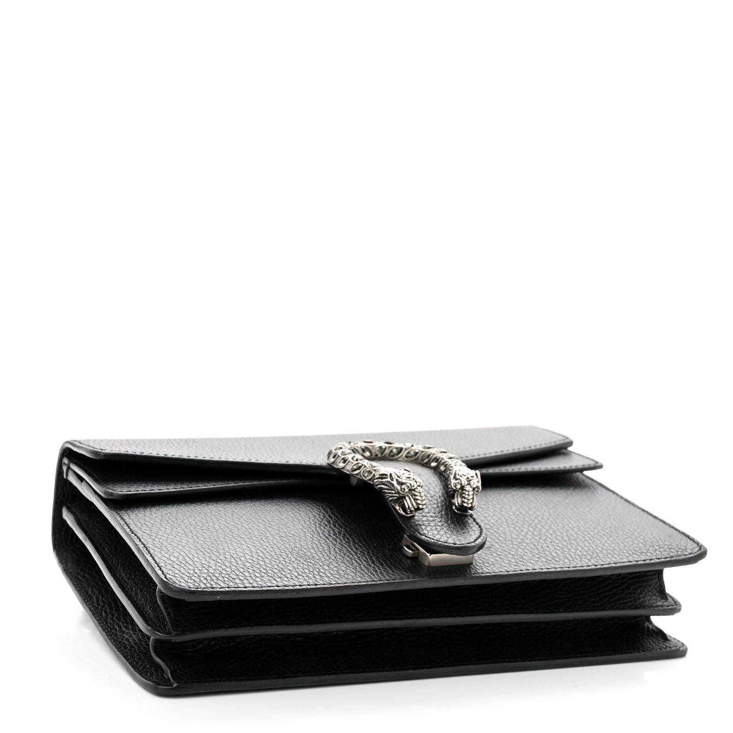 Pebbled Calfskin Small Dionysus Shoulder Bag Black