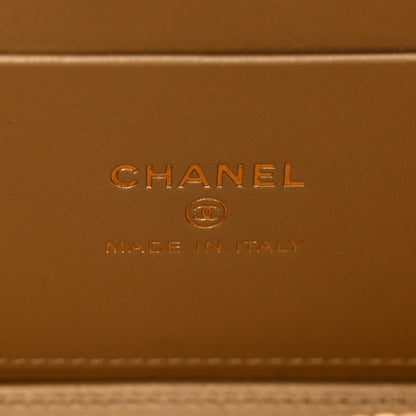 Chanel Lambskin Quilted Pearl Crush Small Vanity Case With Chain Black 6 of 11