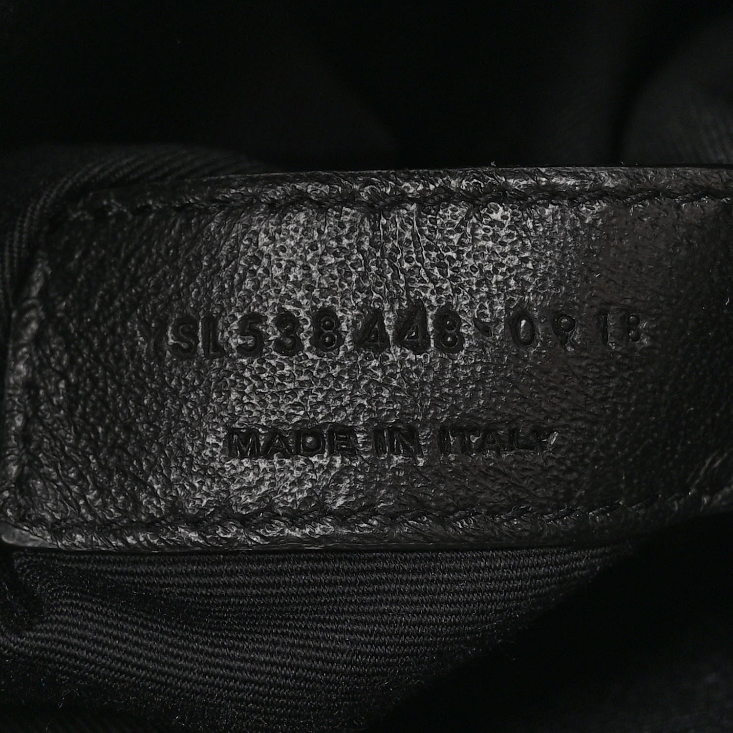 Saint Laurent Lambskin Studded Drawstring Bag Black 7 of 10