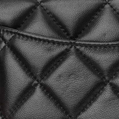 Chanel Lambskin Quilted Logo WOC Wallet On Chain Black 13 of 15