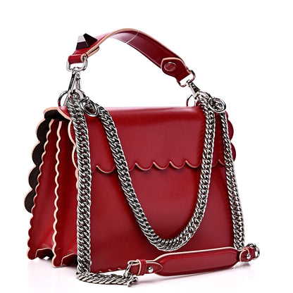 Fendi Vitello Liberty Scalloped Studded Kan I Shoulder Bag Fragola 2 of 9