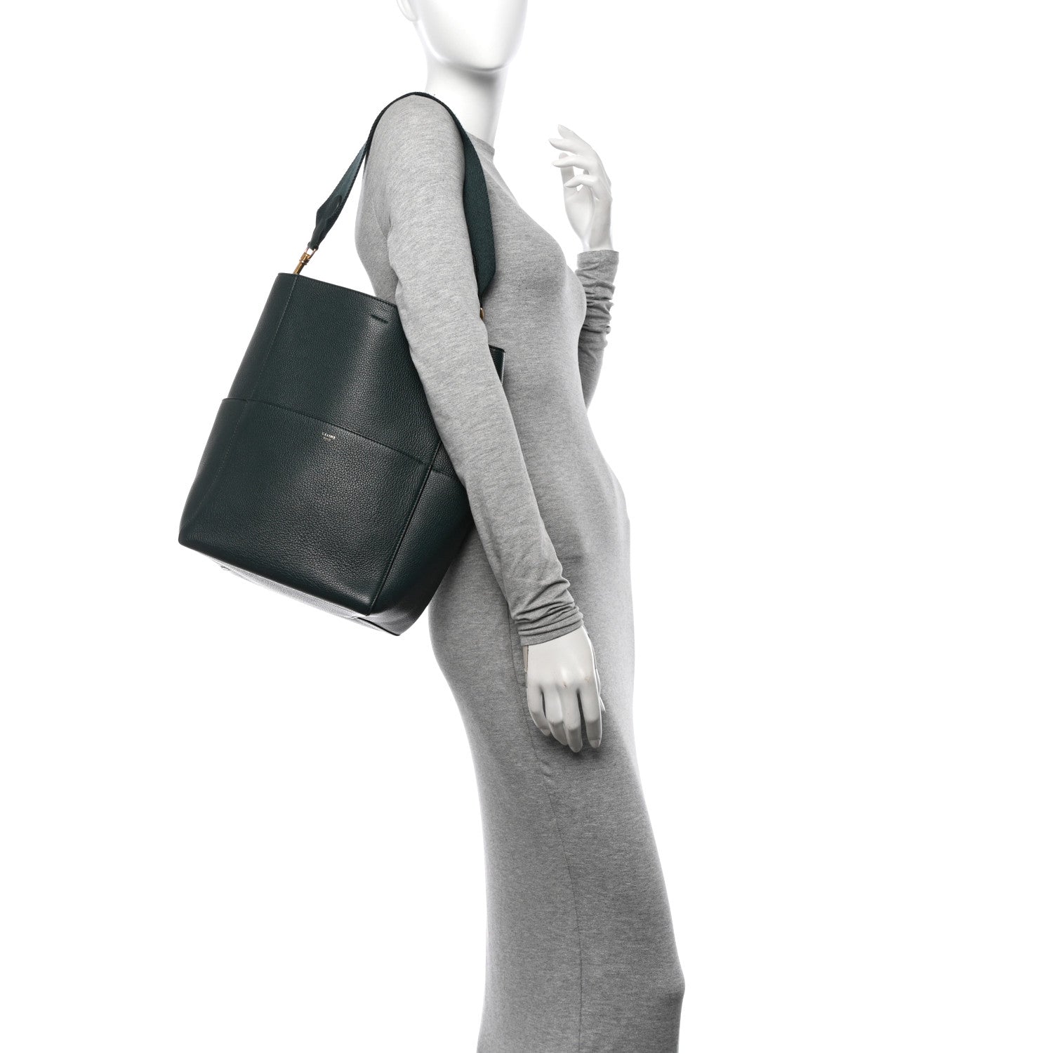 Celine Soft Grained Calfskin Sangle Bucket Bag Amazone 2 of 12