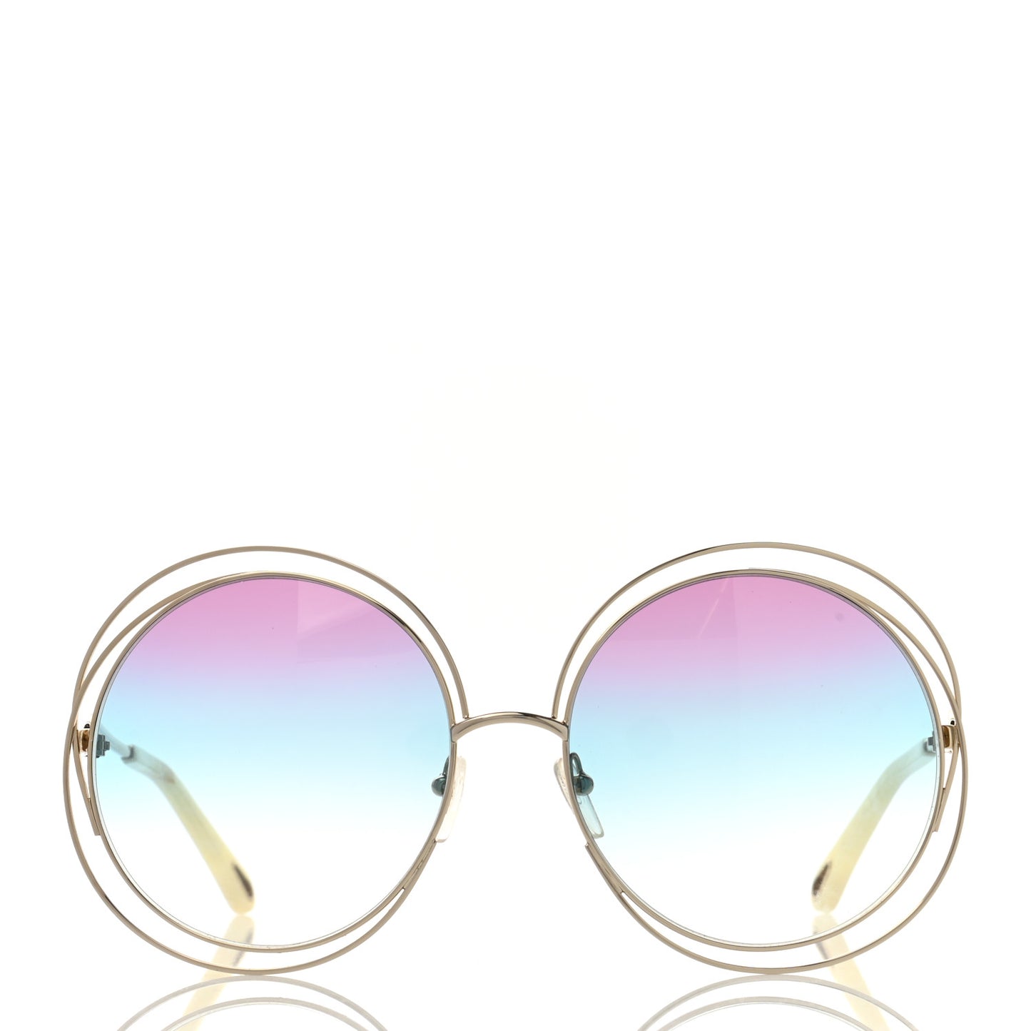 Metal Oversized Round Carlina Oversized Round Sunglasses CE114SD Gold