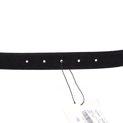 Gucci Suede Icaro G Cube 25mm Belt 90 36 Black 4 of 5