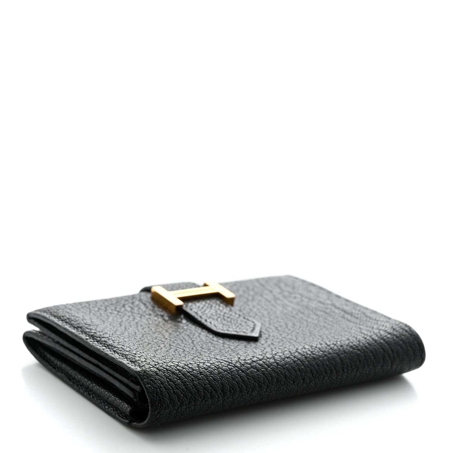 Hermes Chevre Mysore Bearn Card Holder Wallet Black 4 of 8