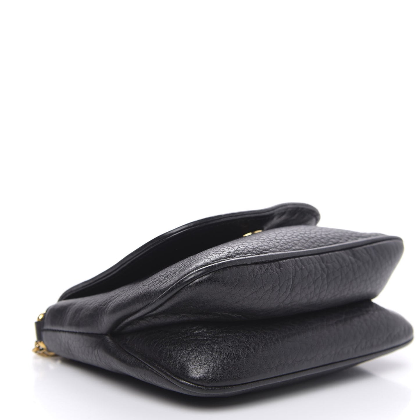 Pebbled Calfskin Small 1973 Chain Shoulder Bag Black