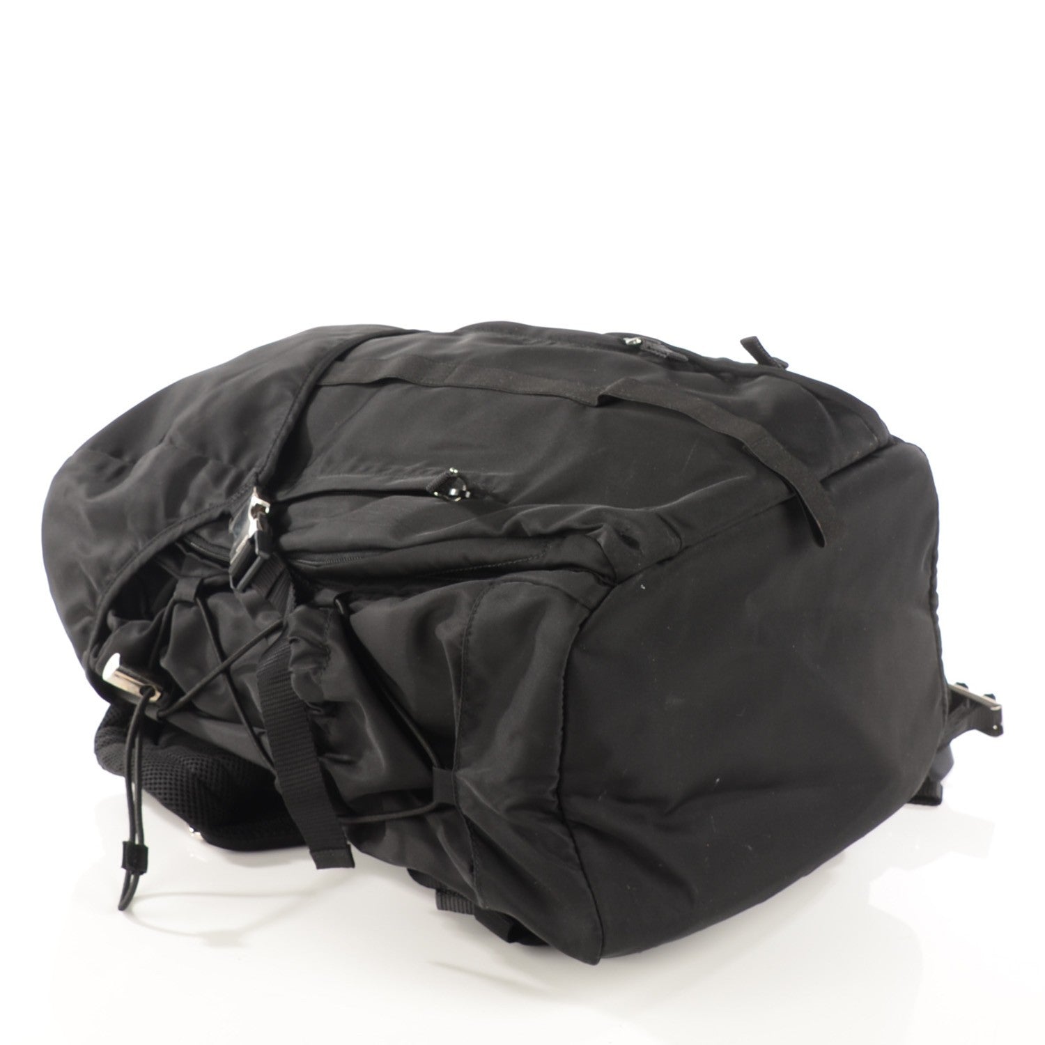 Prada Tessuto Nylon Double Buckle Backpack Black 4 of 7