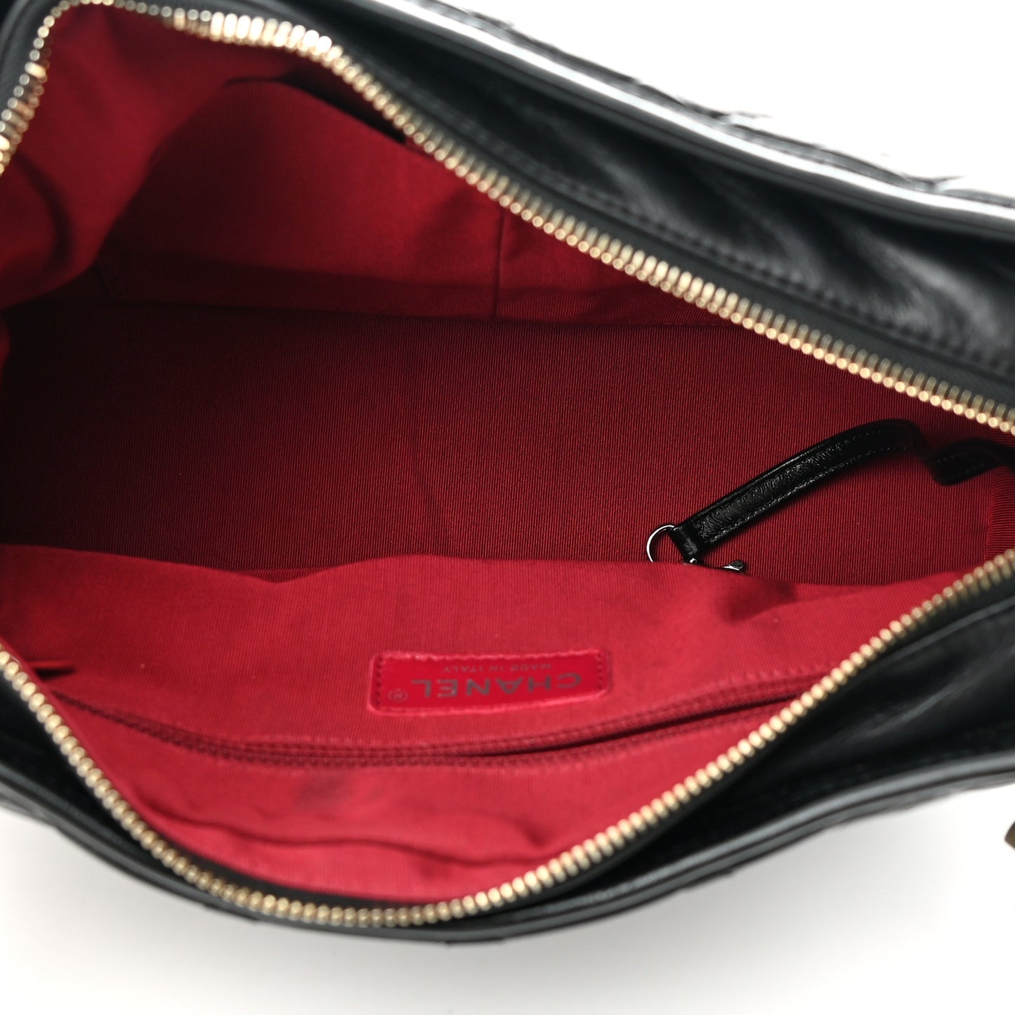 Aged Calfskin Quilted Medium Gabrielle Hobo Black