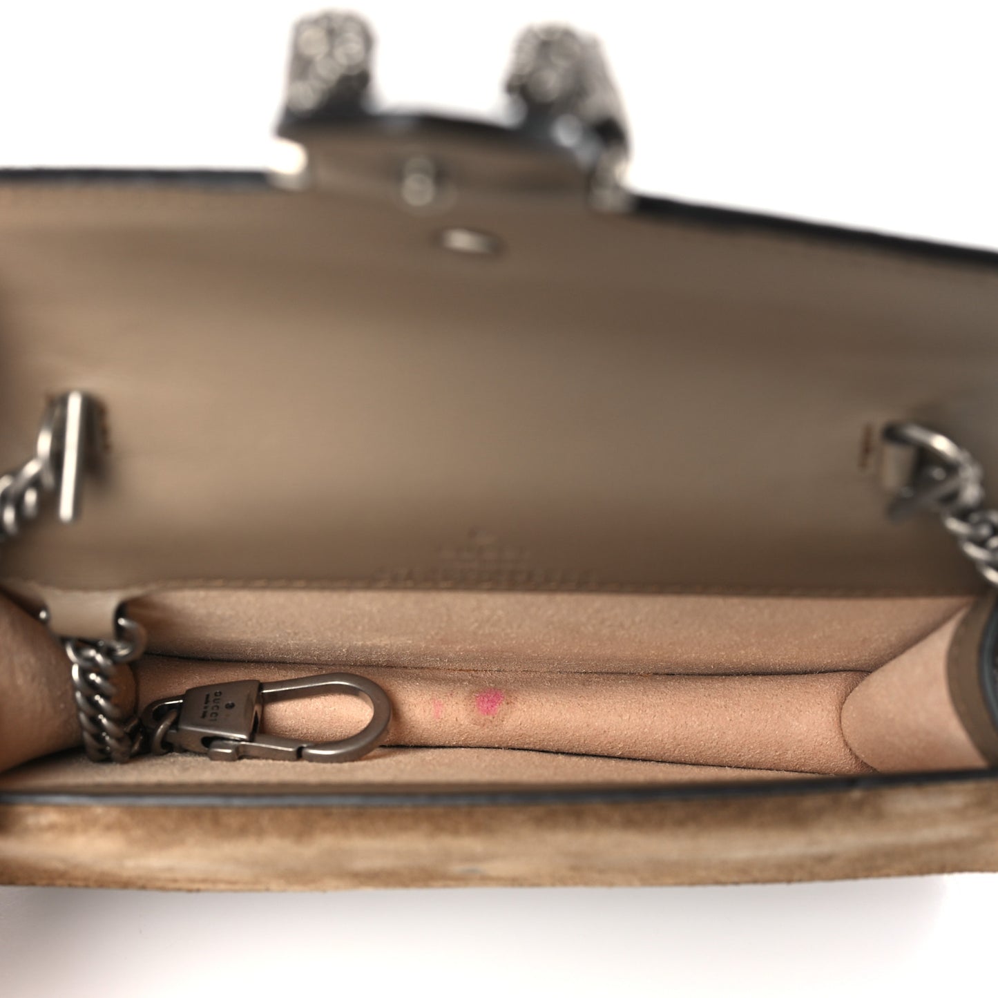 GG Supreme Monogram Super Mini Dionysus Shoulder Bag Taupe